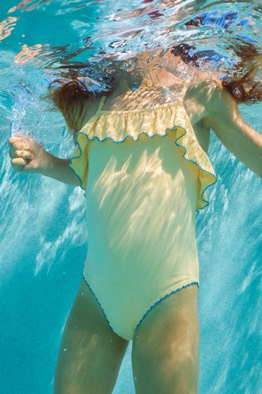 MAILLOT DE BAIN BRODERIES CONTRASTANTES LIMITED EDITION - Vanille de Zara