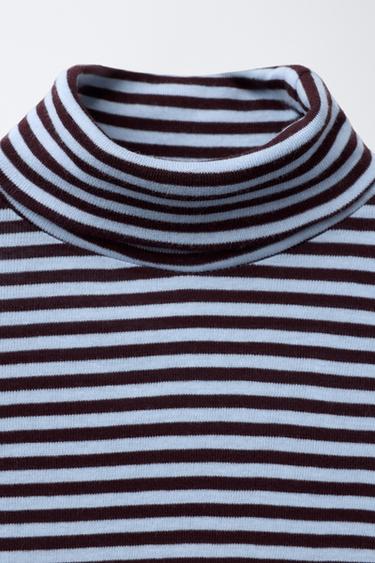 BENSIMON ® X ZARA STRIPED TURTLENECK T-SHIRT - Sky blue by Zara - Image 2