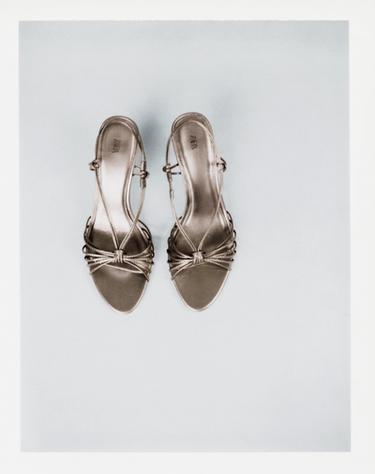 LEATHER KNOTTED STRAPPY SANDALS - Bronze by Zara - Image 6