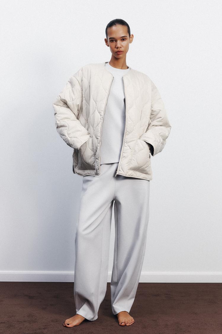 ウォーターリペレント キルティング ジャケット - エクリュ | ZARA 