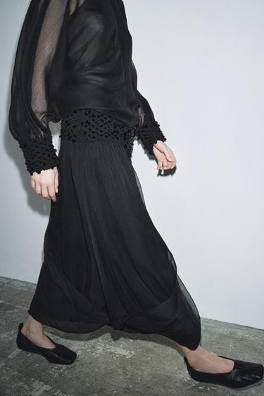 ZW COLLECTION SEQUINNED SKIRT - Black by Zara - Image 8