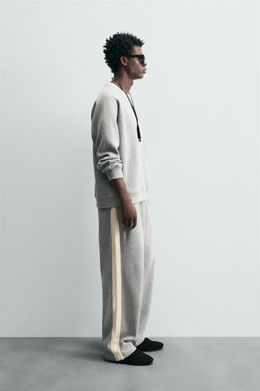PANTALÓN JOGGER BANDA CONTRASTE - Gris vigoré de Zara