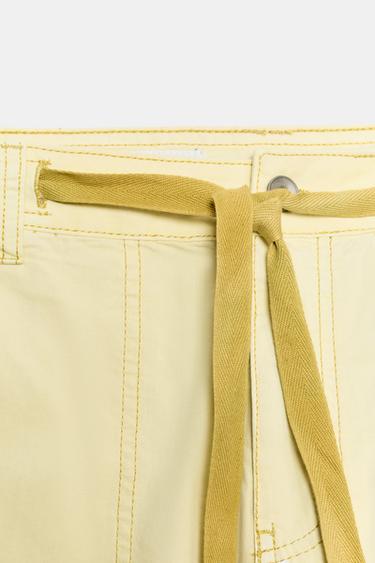 PANTALON CARGO OVERSIZE - Jaune de Zara - Image 7