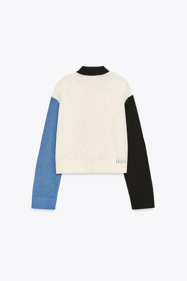 GILET EN MAILLE CONTRASTANT - unique de Zara - Image 6