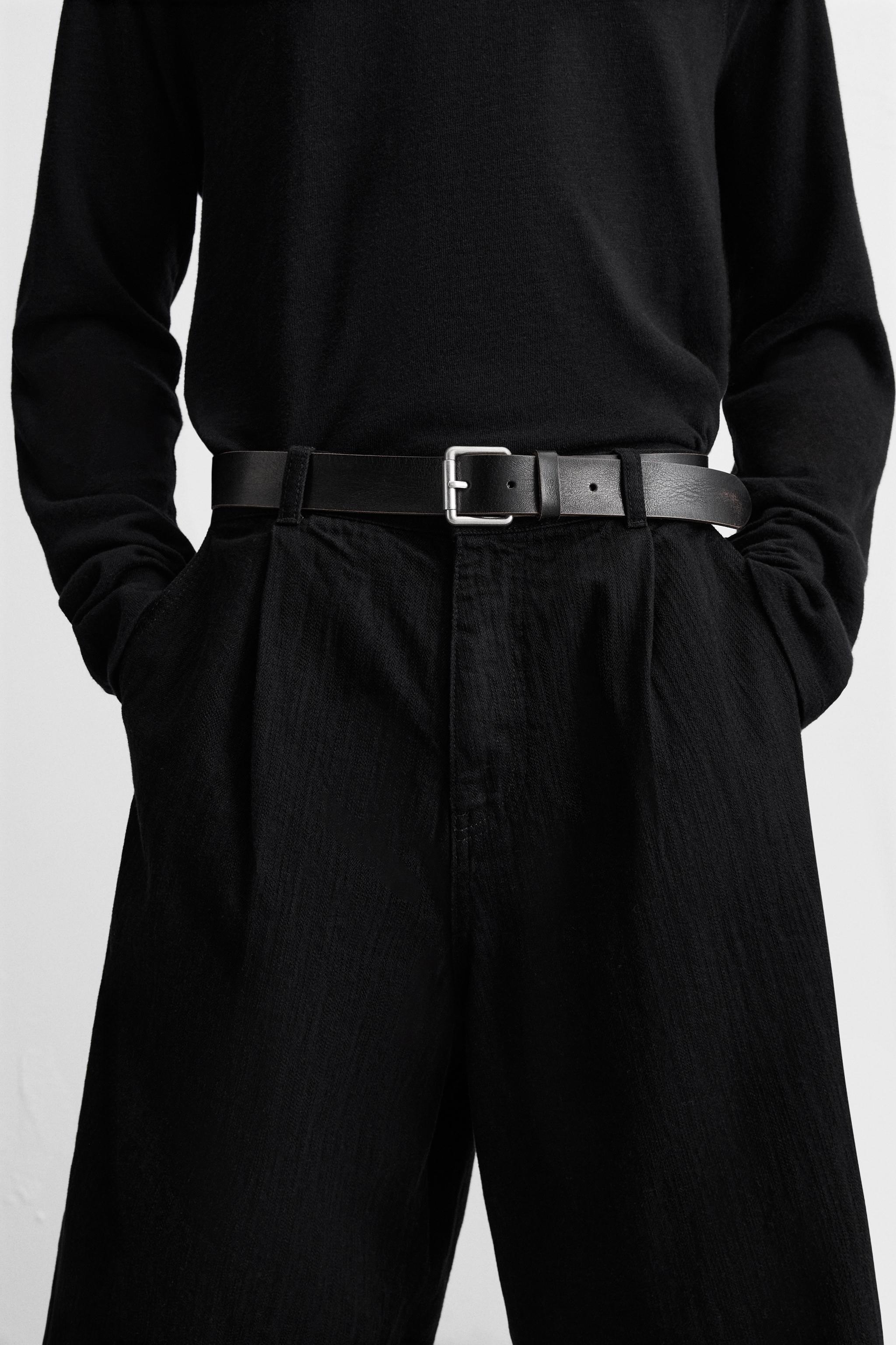 CEINTURE EN CUIR EFFET VINTAGE