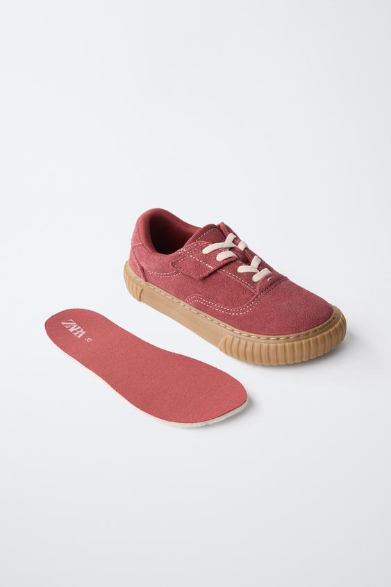 TENNIS BAREFOOT EN CUIR - Rouge framboise de Zara - Image 3
