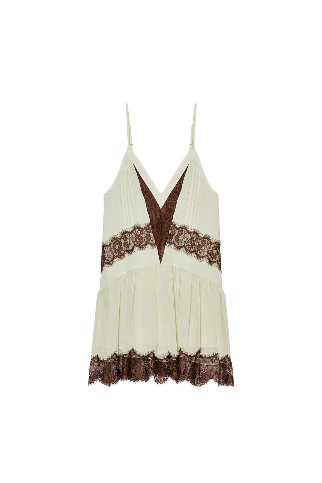 SHORT COMBINATION LACE DRESS - image 3