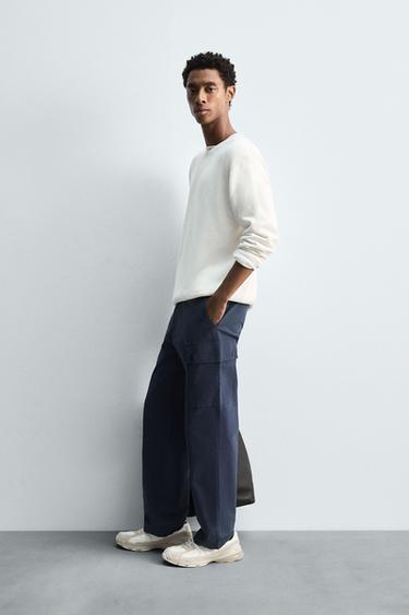 COTTON-HEMP SWEATER - Oyster-white by Zara - Image 3