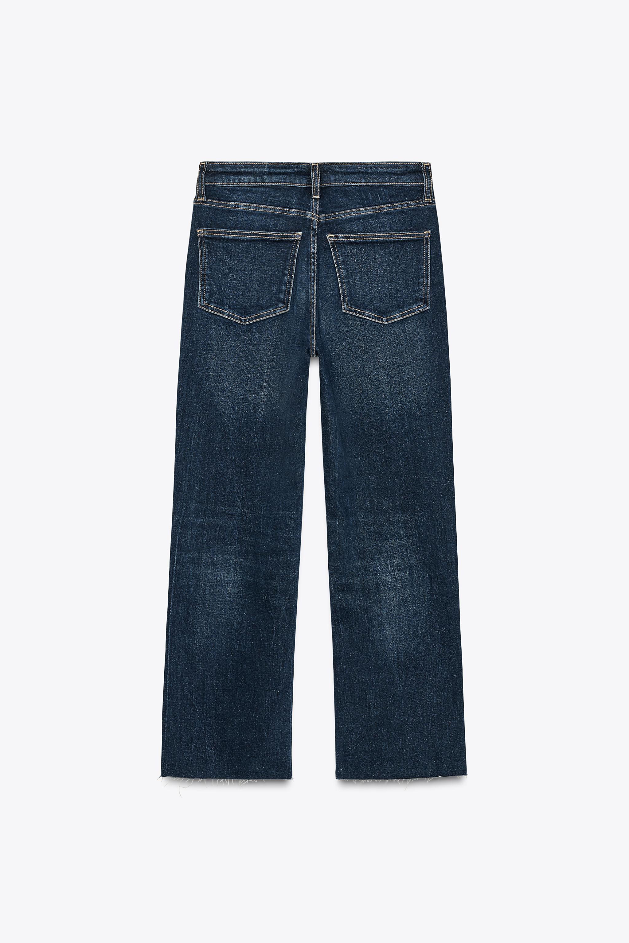 TRF CROPPED FLARE ハイライズデニムパンツ - ブラック | ZARA