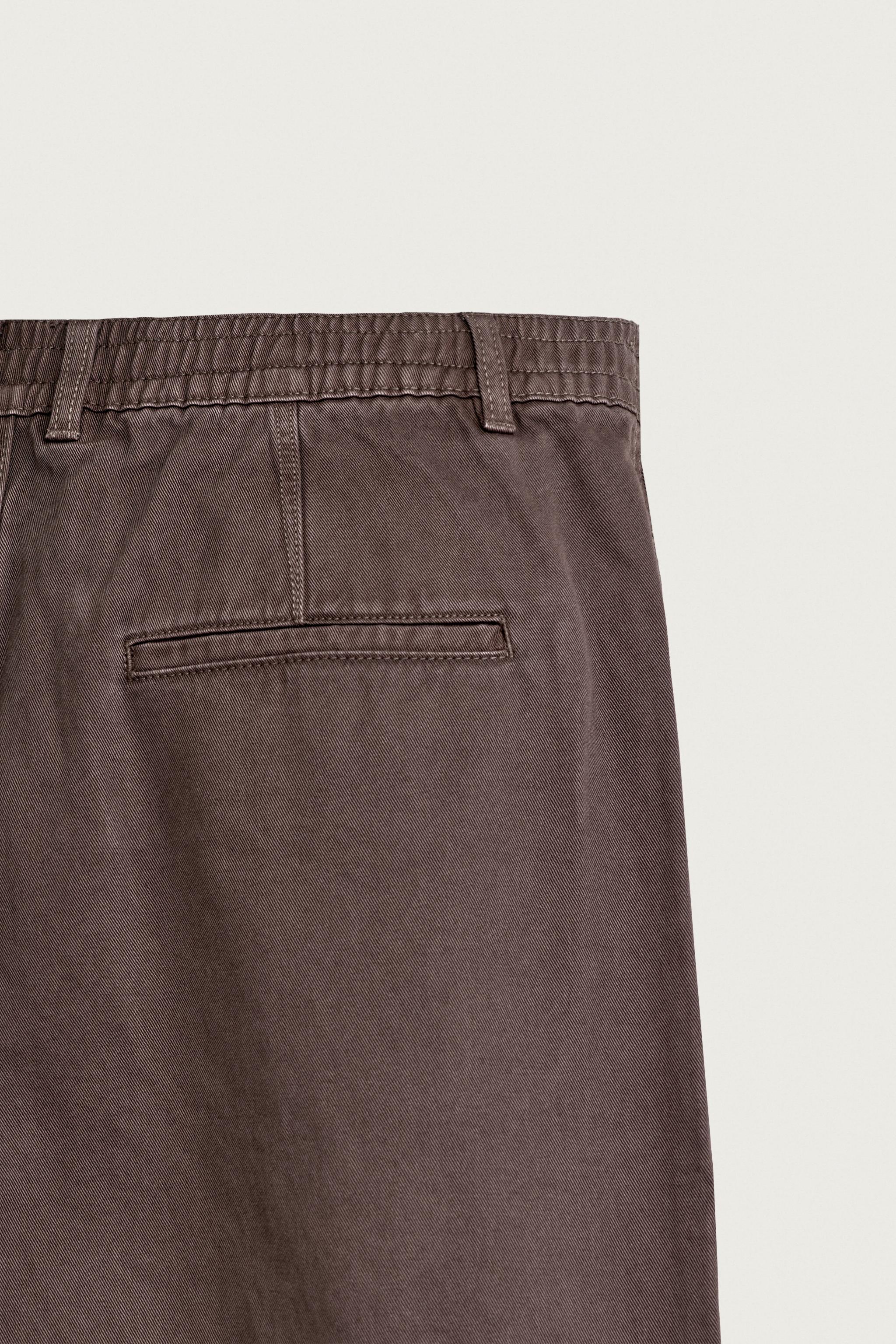 PANTALON DÉCONTRACTÉ DÉLAVÉ À PLIS