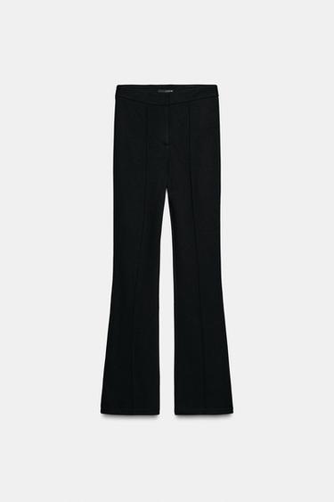 LEGGING FLARE AVEC NERVURE - Noir de Zara - Image 4