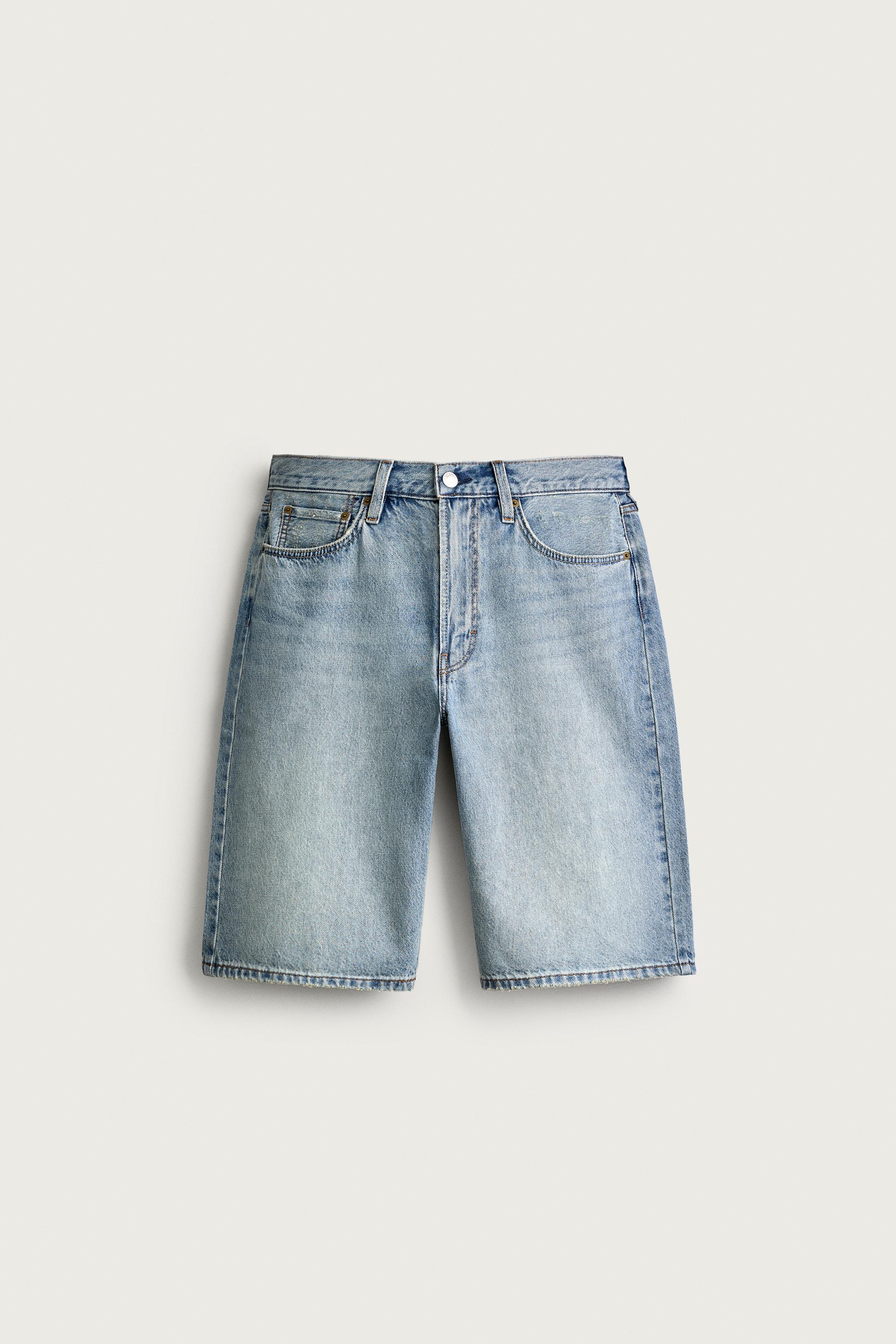 Zara LOOSE FIT DENIM BERMUDA görsel 7