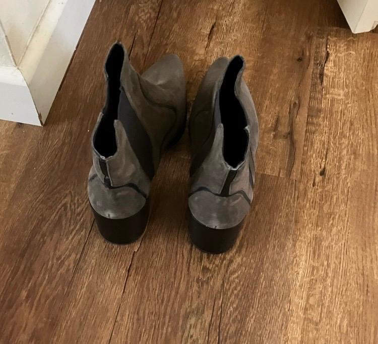 ZARA WOMAN DARK GREY SUEDE ANKLE BOOT - Image 2