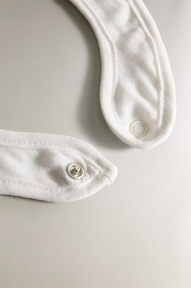CHILDREN'S MUSLIN ELEPHANT BIB - Oyster-white by Zara - Image 3
