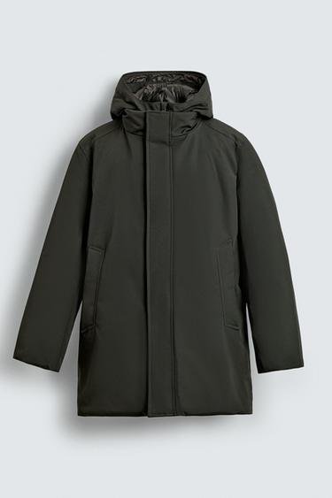 DETACHABLE WATER-REPELLENT TECHNICAL PARKA - Dark green by Zara