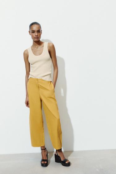 BALLOON TROUSERS - Mustard by Zara