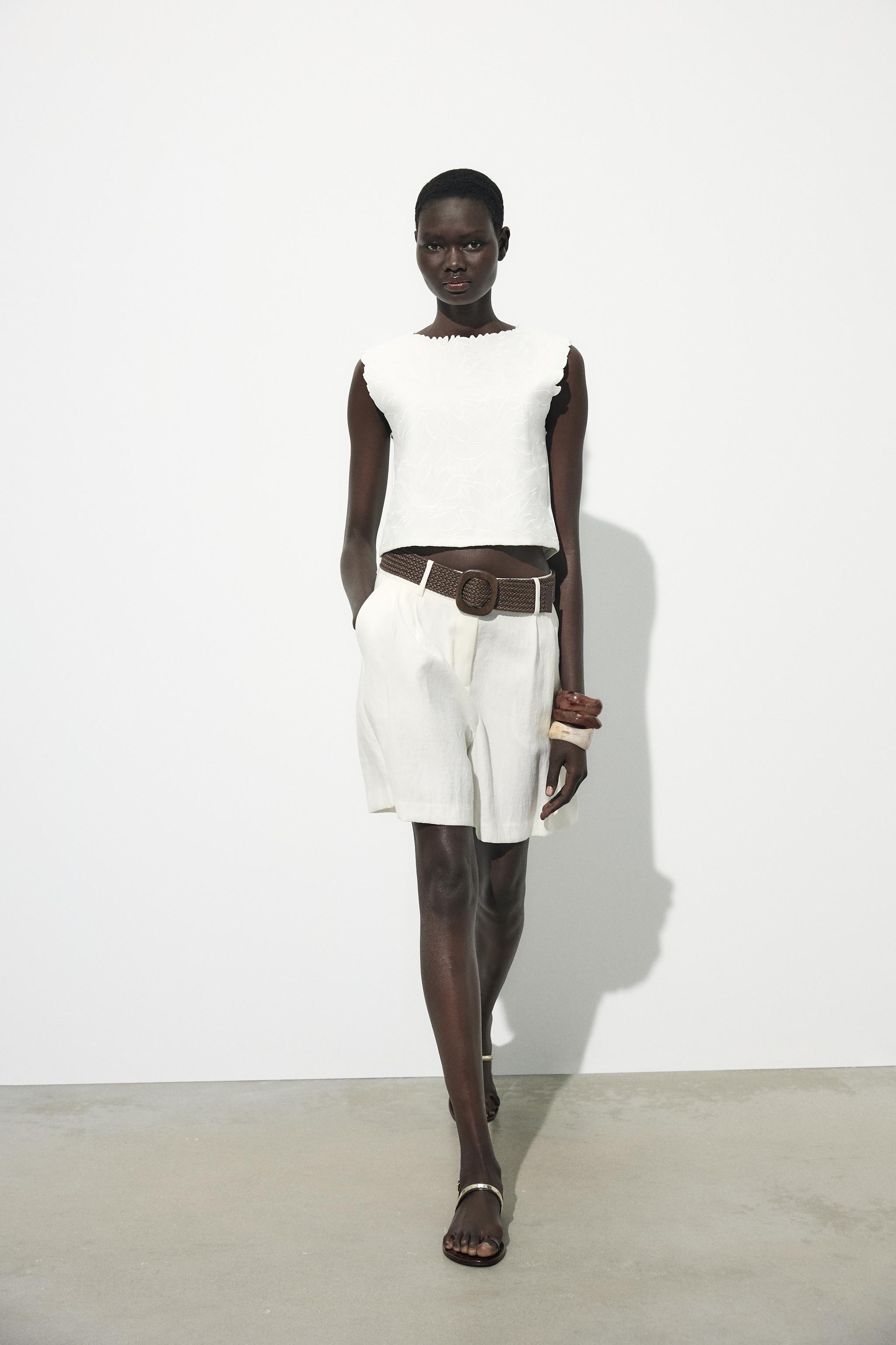 T/C Flower Embroidery Swingtop(WHITE)(M WHITE): YOHJI