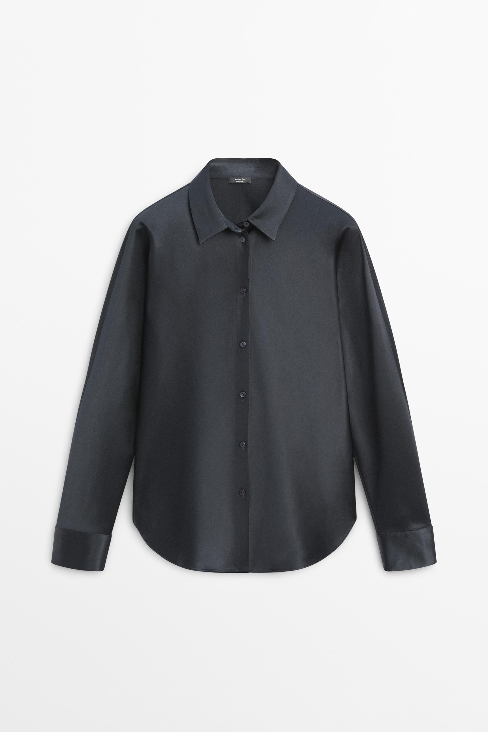 Flowing satin shirt