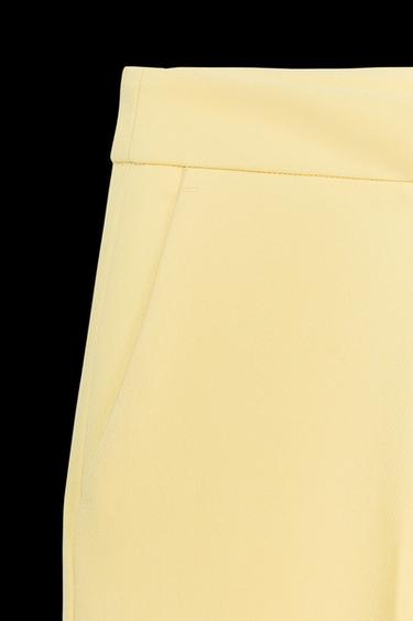 HIGH WAIST CROPPED TROUSERS - Yellow by Zara