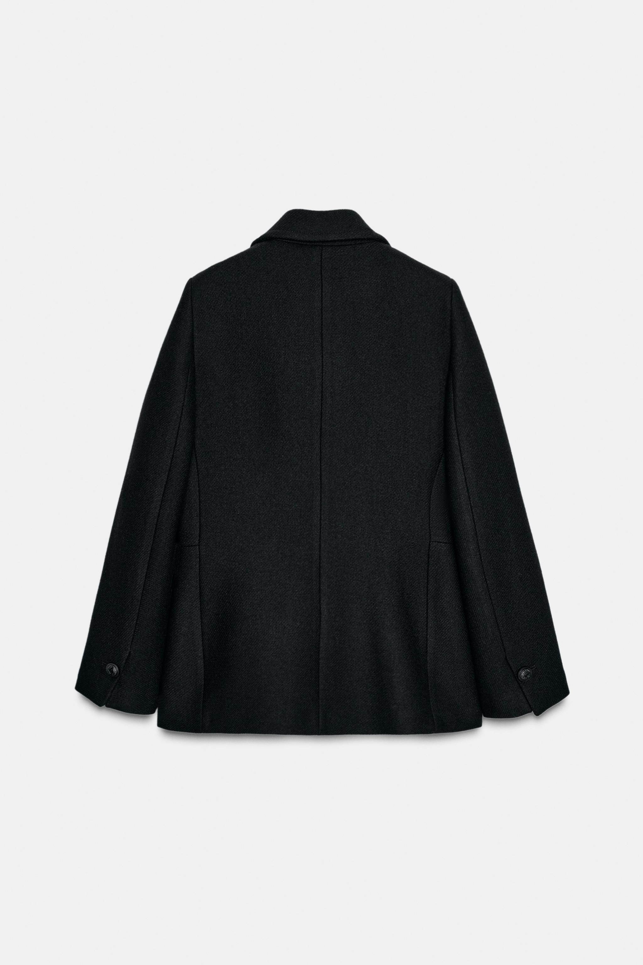 DOUBLE-BREASTED WOOL COAT