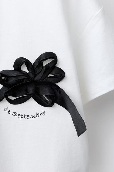 T-SHIRT BRODÉ - Blanc de Zara - Image 3