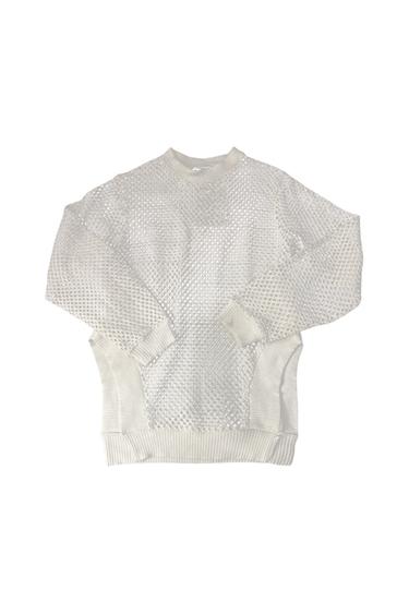 ZARA ASYMMETRICAL MESH SWEATER