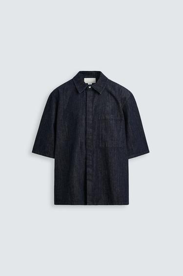 CAMISA DENIM RELAXED FIT - Azul de Zara