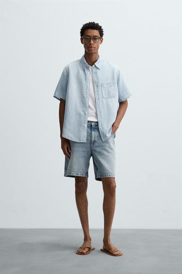LIGHT DENIM SHIRT - Light blue by Zara - Image 0