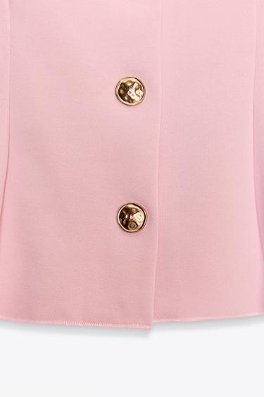 TOP GILET STRETCH PÉPLUM - Rose de Zara - Image 7