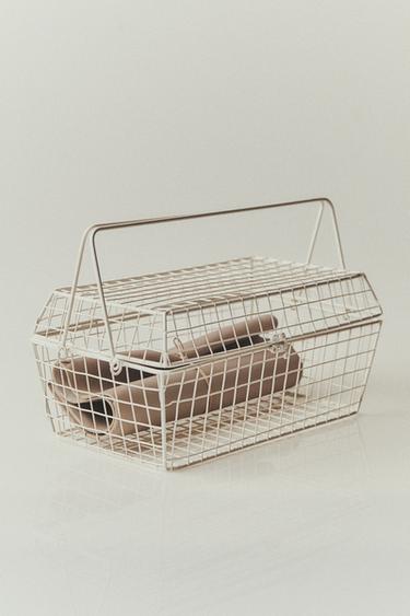 METAL STORAGE HAMPER WITH HANDLES - white by Zara - Image 5