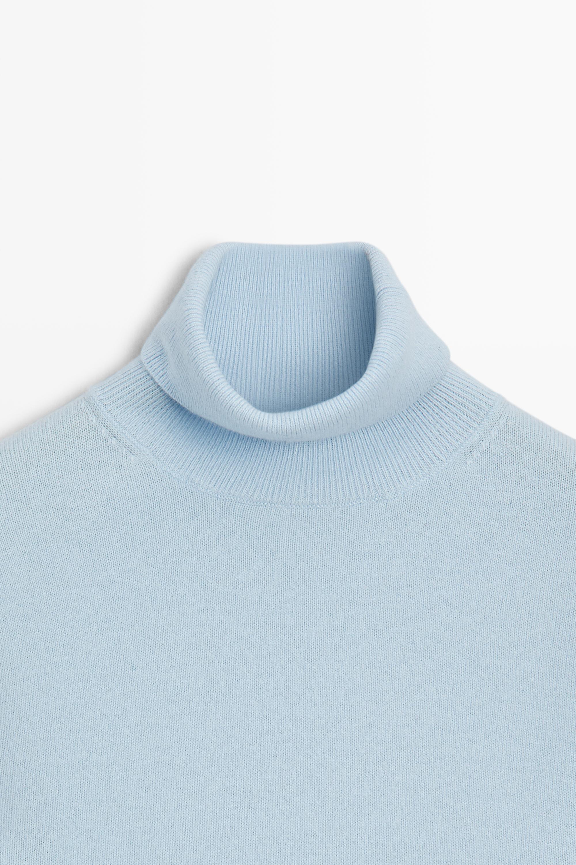 Pull en maille à col roulé mélange de laine