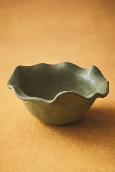 TERRACOTTA BOWL WITH WAVY DESIGN - GREENISH by Zara - Image 5