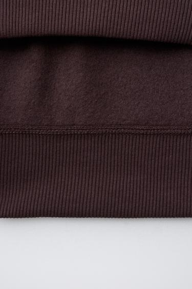 ENSEMBLE SWEAT ZIPPÉ ET PANTALON DE JOG AVEC ÉTIQUETTES - Aubergine de Zara - Image 7