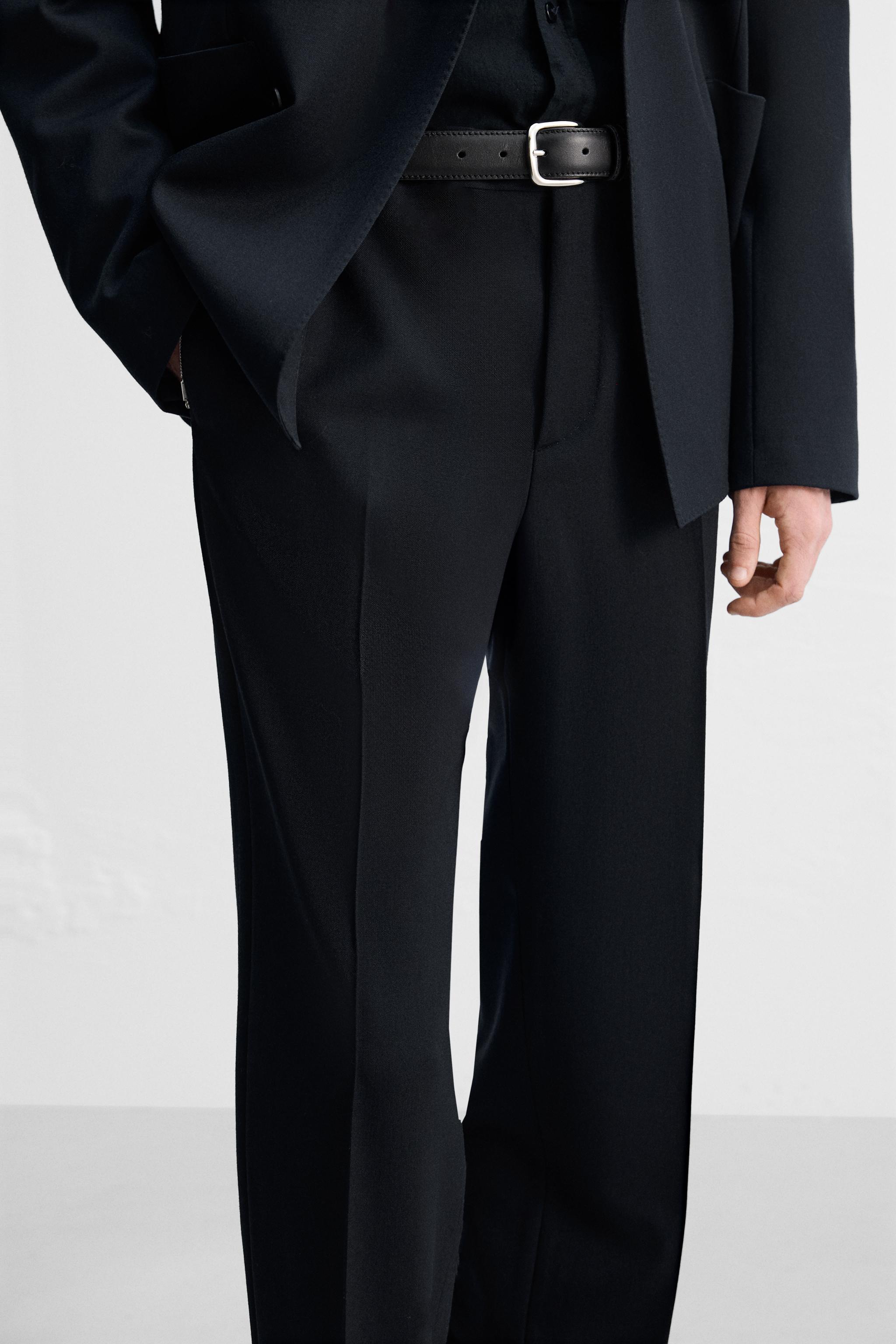 100% WOOL SUIT PANTS - Dark navy | ZARA United States 100% WOOL SUIT PANTS - Dark navy | ZARA United States