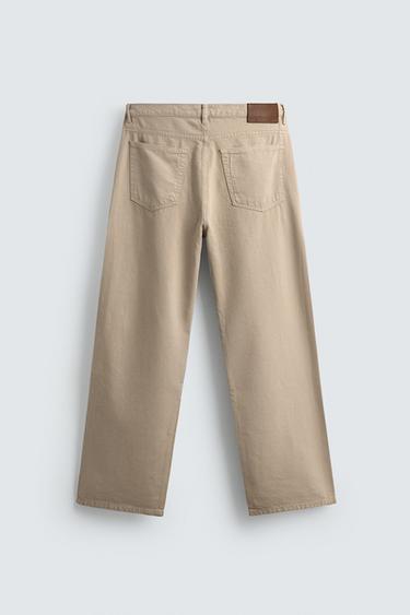 COTTON-HEMP LIGHTWEIGHT JEANS - Beige marl by Zara - Image 7