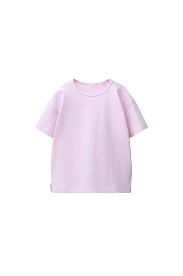 CAMISETA LISA - Rosa claro de Zara