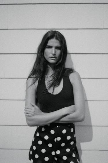 HIGH-WAIST SHORTS - Black / White by Zara - Image 1