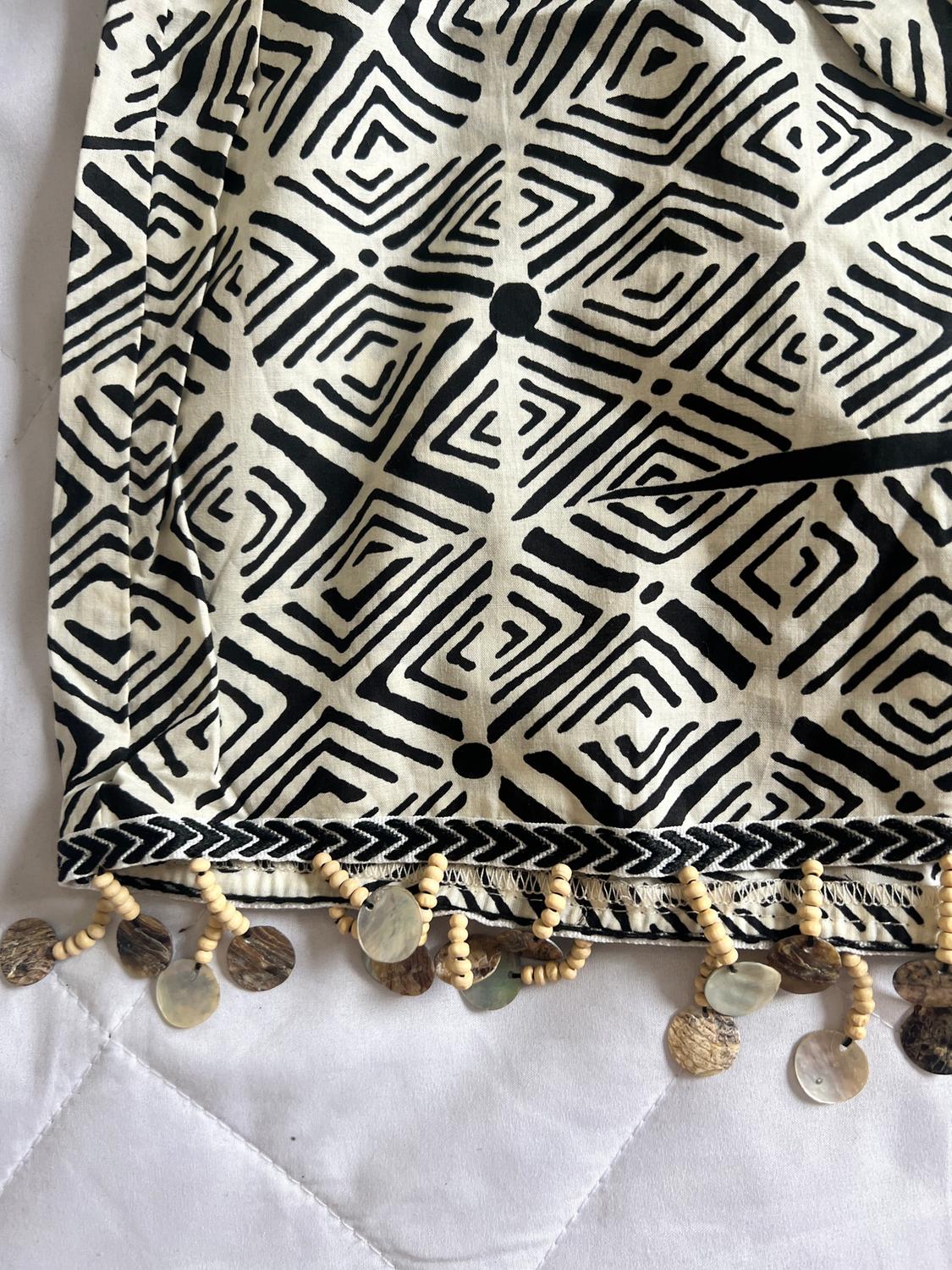 PRINTED SKIRT WITH BEADS - Image 3