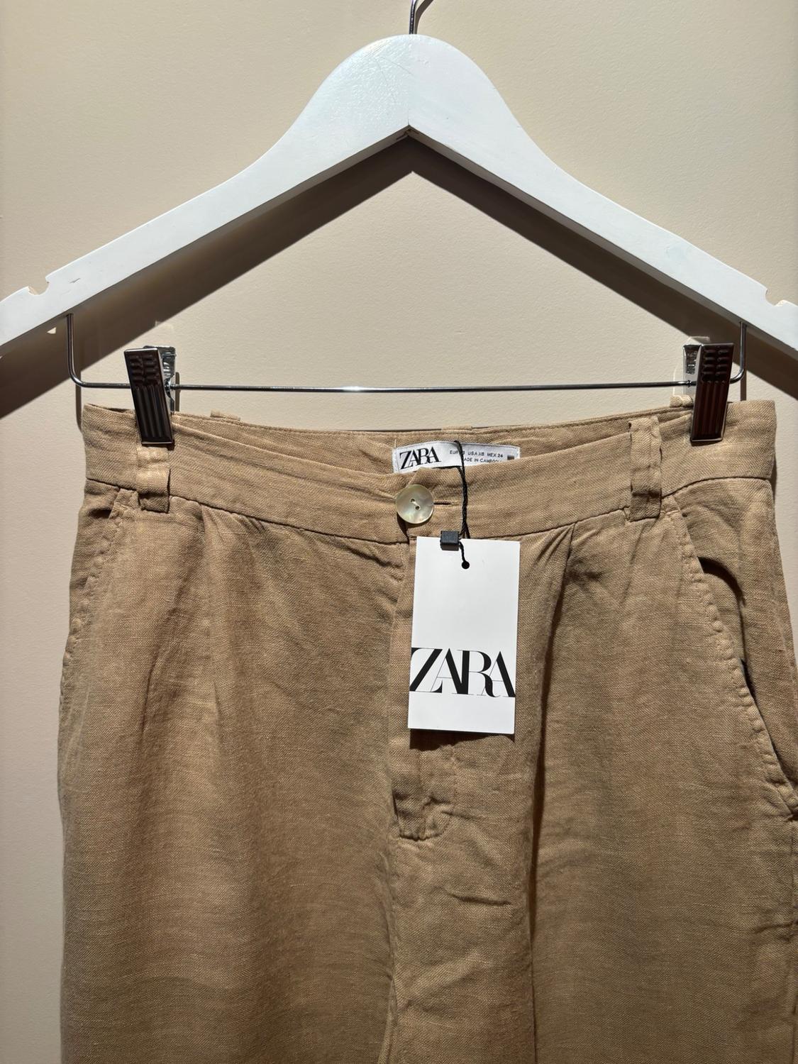 LINEN WIDE-LEG TROUSERS - Image 3
