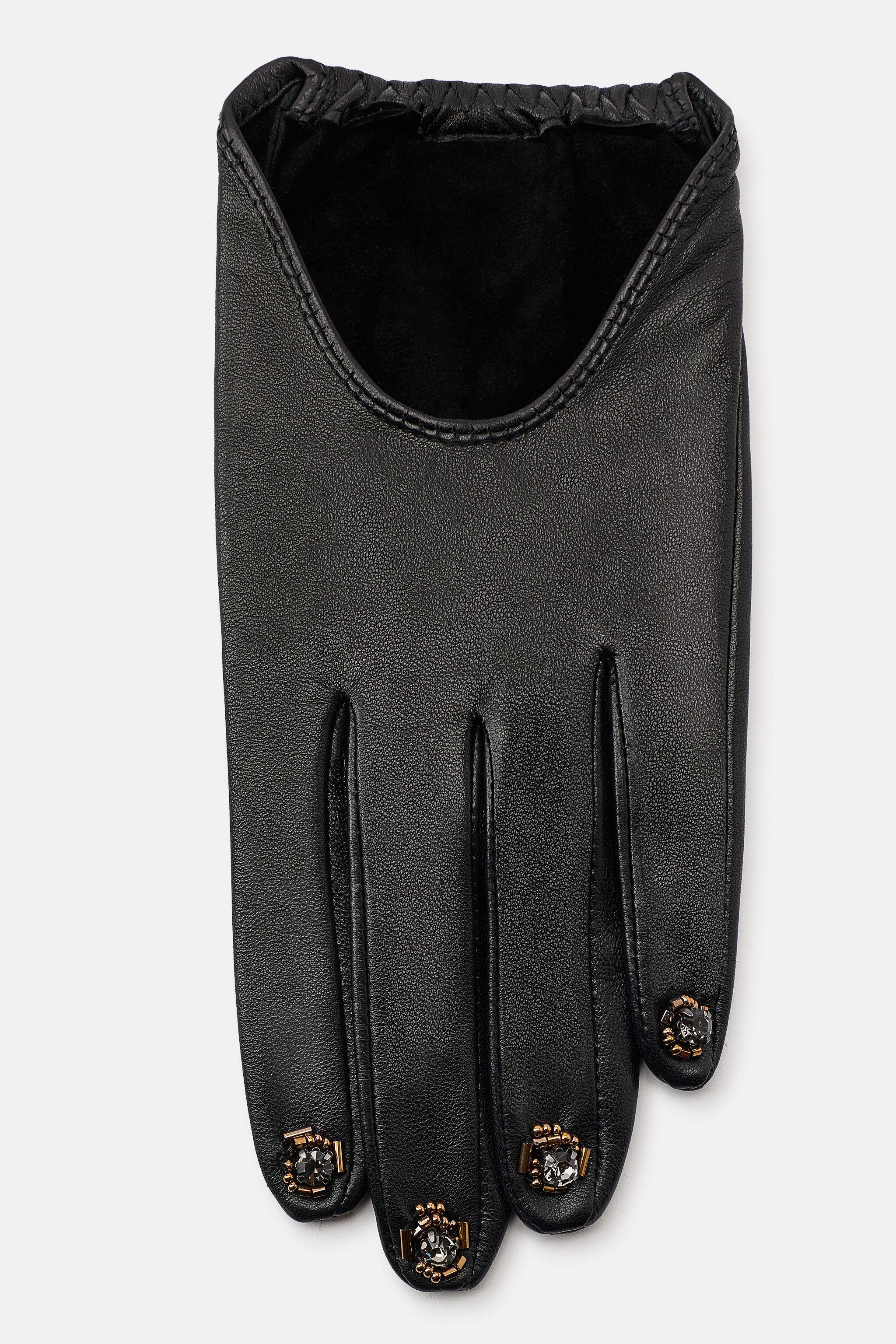 100% LEATHER BEADED GLOVES