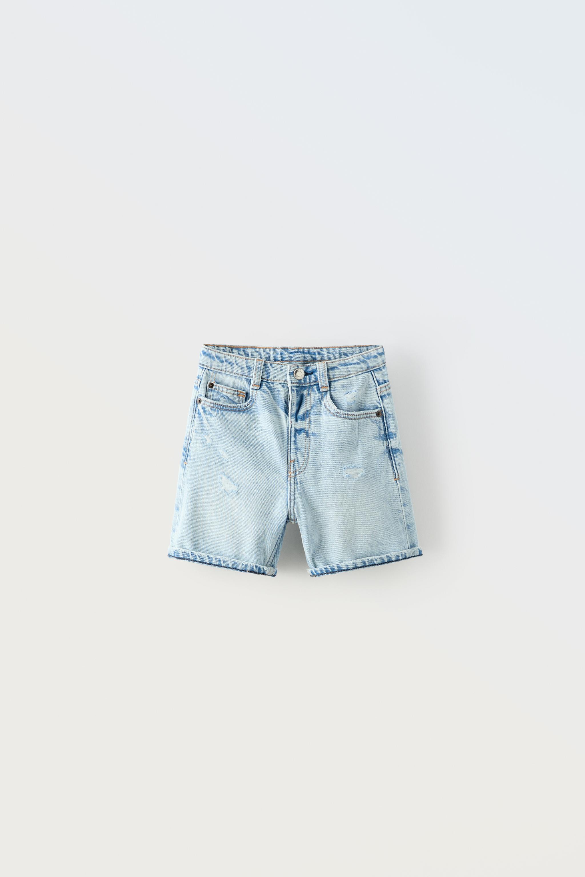 Zara black jean store shorts