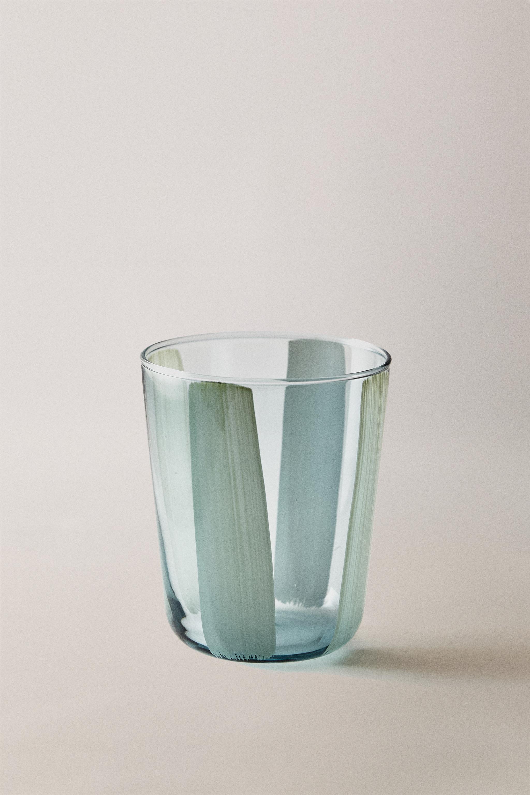 STRIPED GLASS TUMBLER