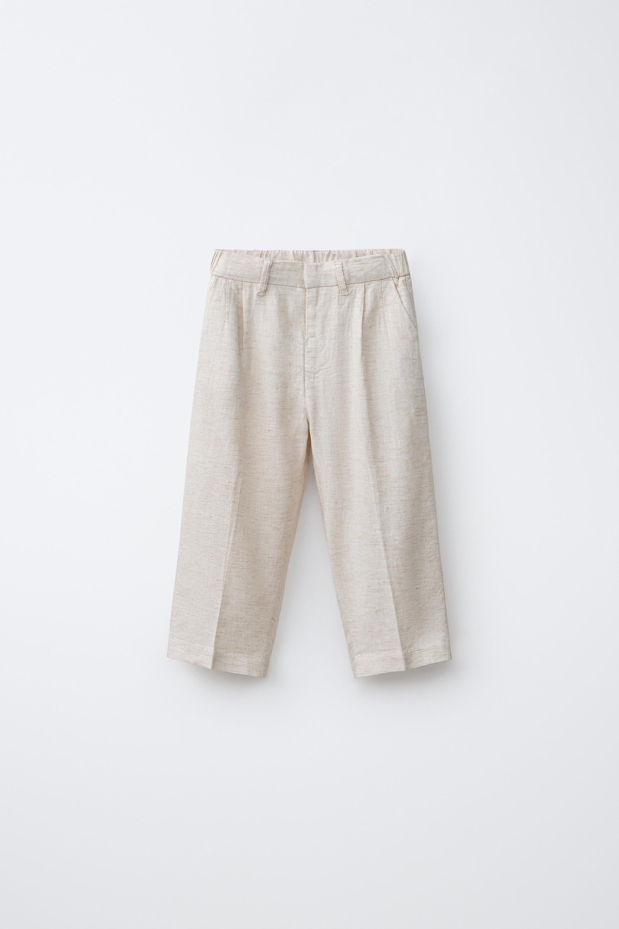 LINEN BLEND SUIT PANTS