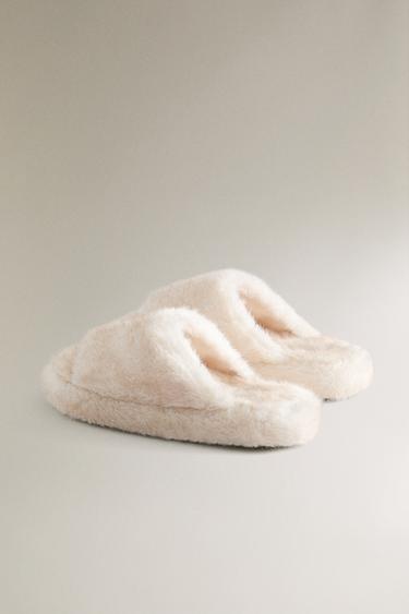 CHAUSSONS PLATEFORME FOURRURE - Blanc de Zara - Image 3
