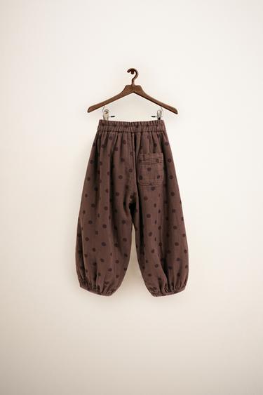 ZARA TIMELESS - BALLOON SPOT TROUSERS - Brown by Zara - Image 1