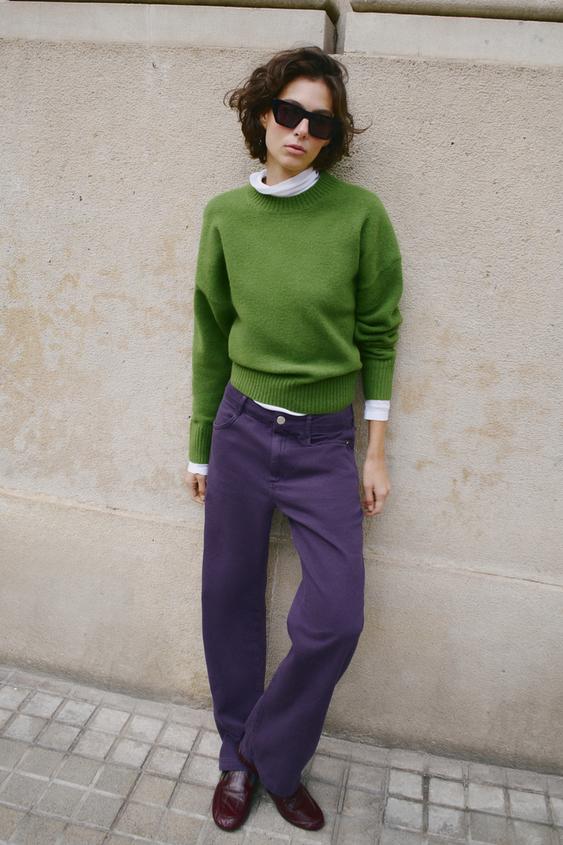 SOFT KNIT SWEATER - Verde de Zara - Imagen 0