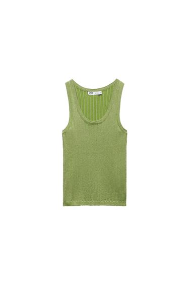 TOP PUNTO HILO METALIZADO