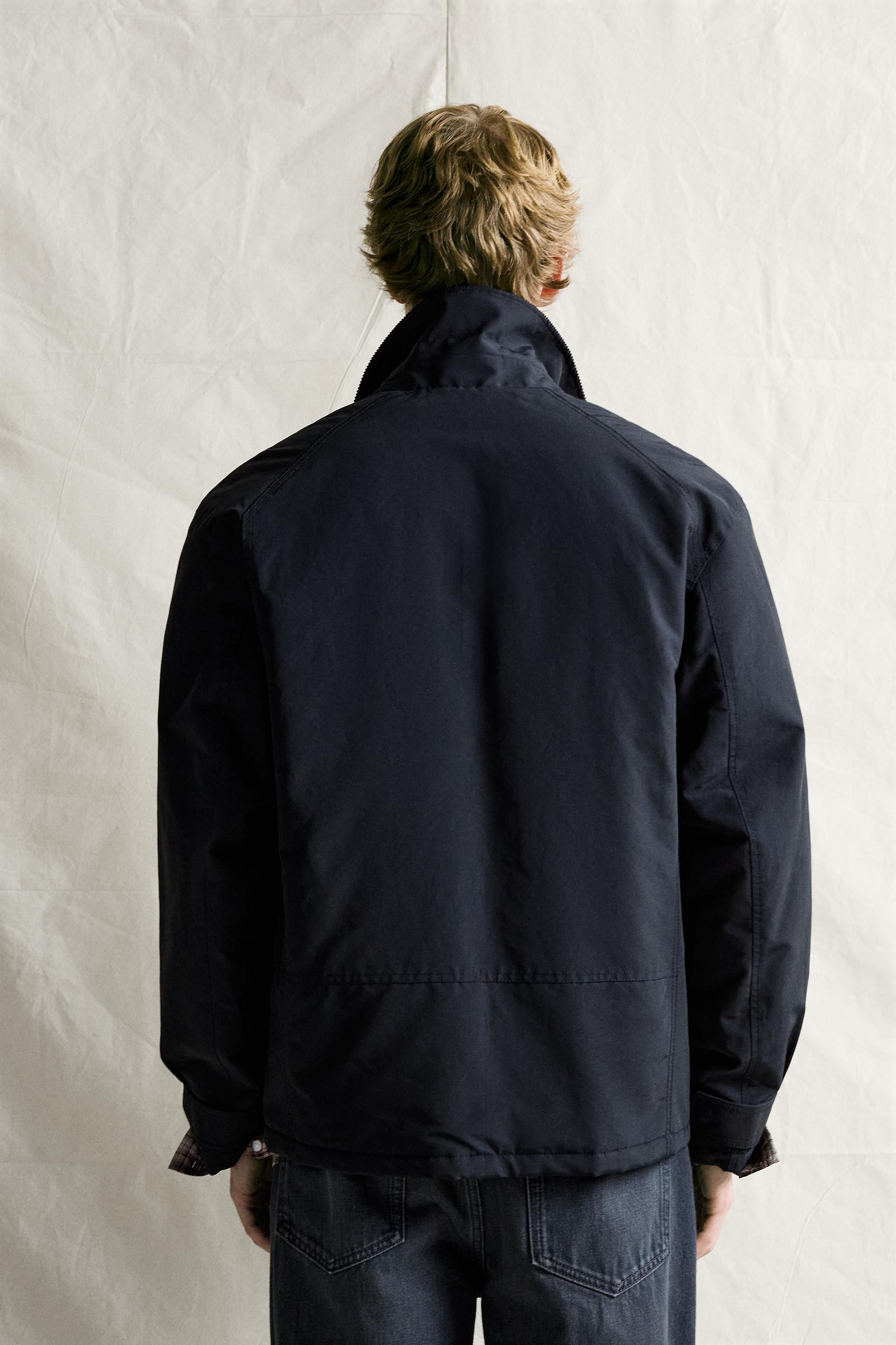 REGULAR-FIT JACKET WITH CONTRAST COLLAR