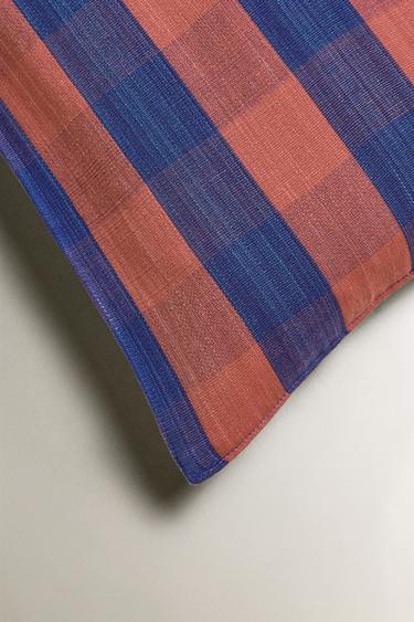 CHECK COTTON CUSHION COVER X TENSIRA - Red by Zara - Image 1