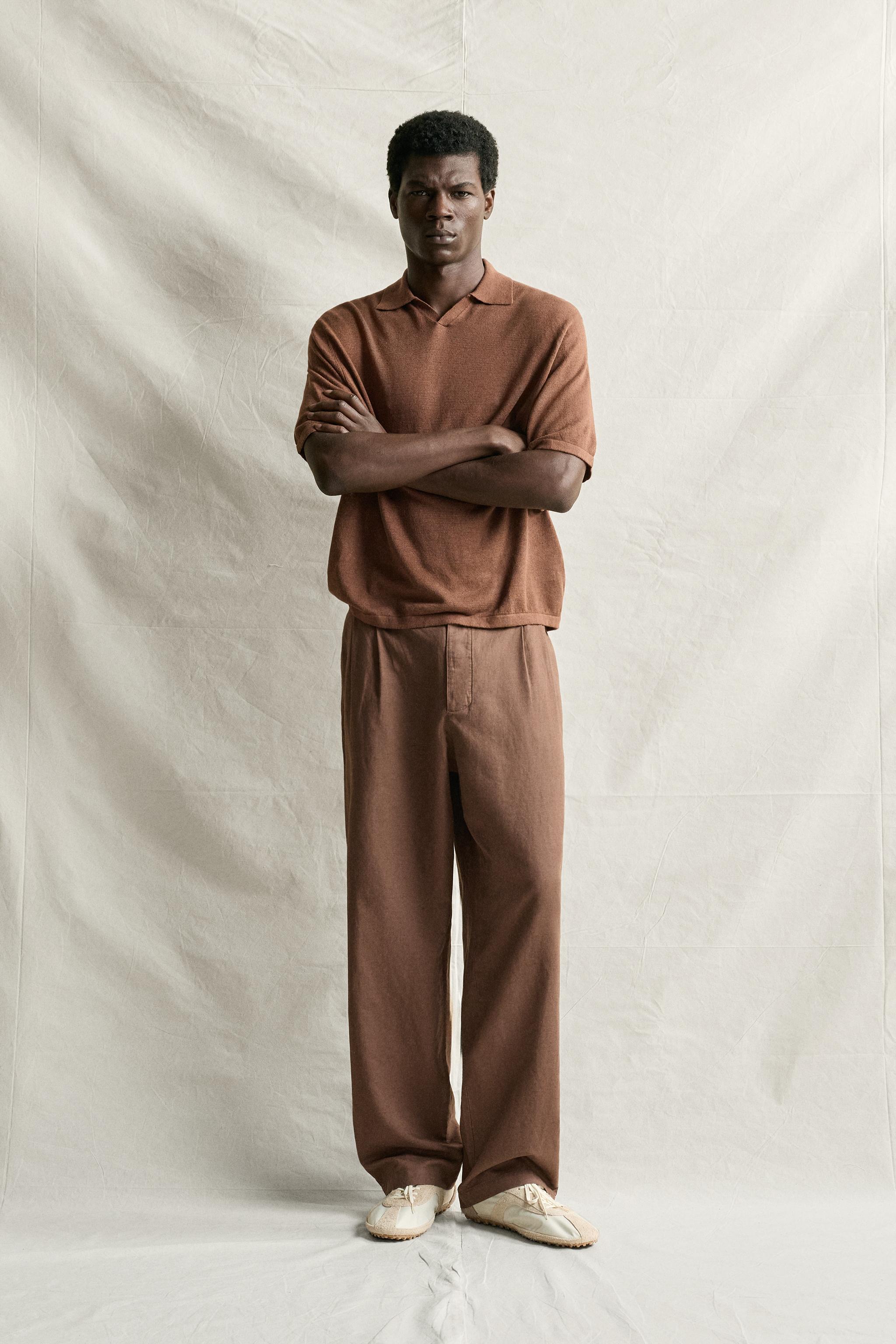 HEMP AND COTTON RELAXED FIT PANTS